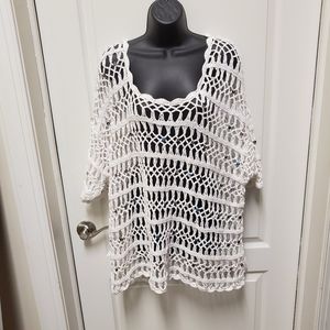 Roz and Ali sequin Knit top 3xl